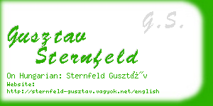 gusztav sternfeld business card